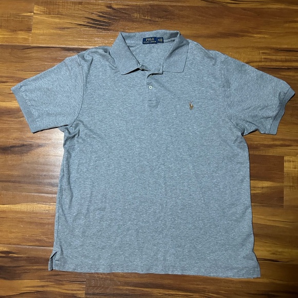Polo Ralph Lauren XLT Tall Grey Polo Shirt Colored Pony - Picture 2 of 3